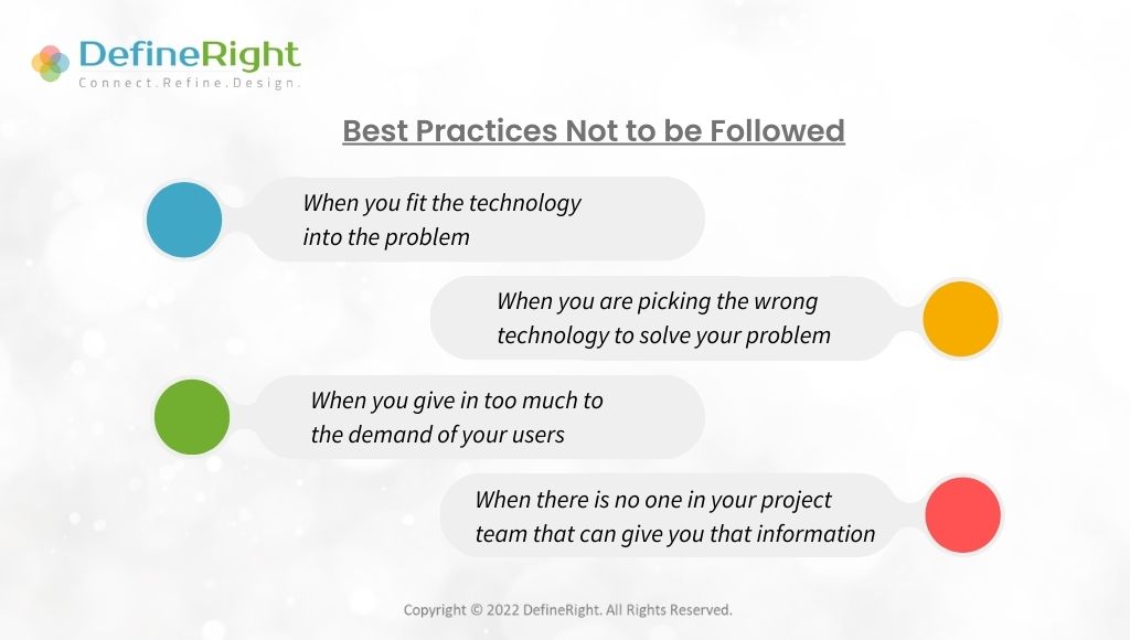 Best Practices Not to be Followed | DR Blog Inner Creative